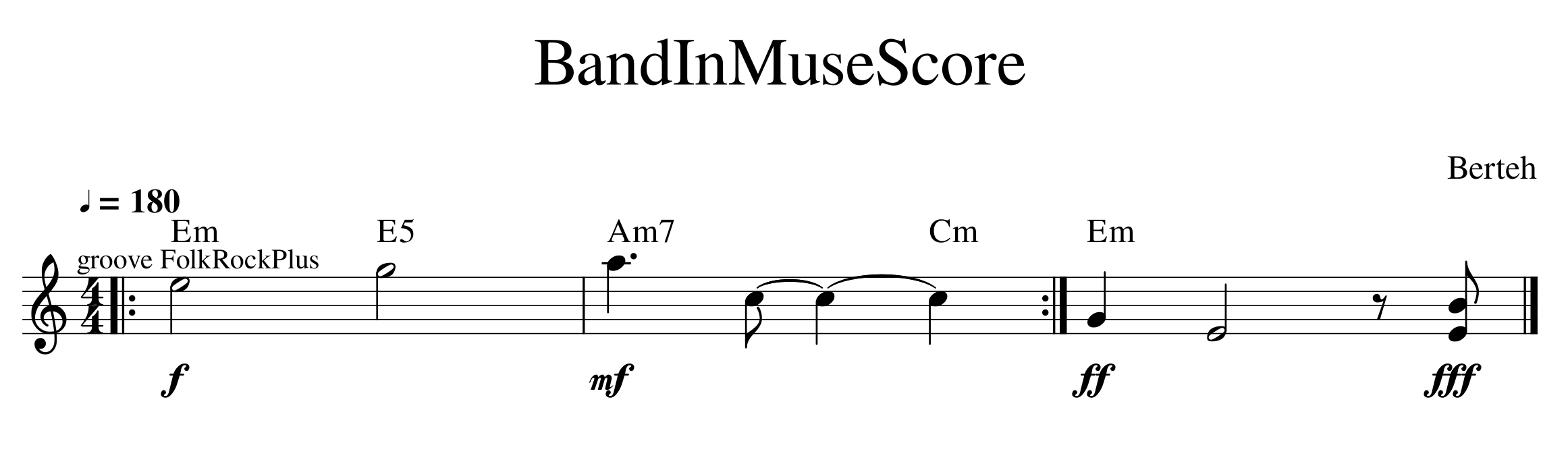 Illustration: Simple Score exampe